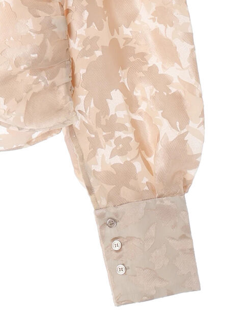 AnriettMusee「花柄オパールシャーリングブラウス」|シャツ・ブラウス|