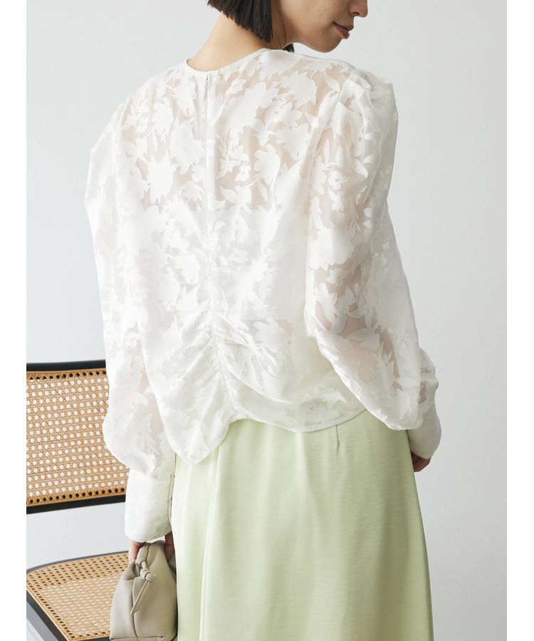 AnriettMusee「花柄オパールシャーリングブラウス」|シャツ・ブラウス|