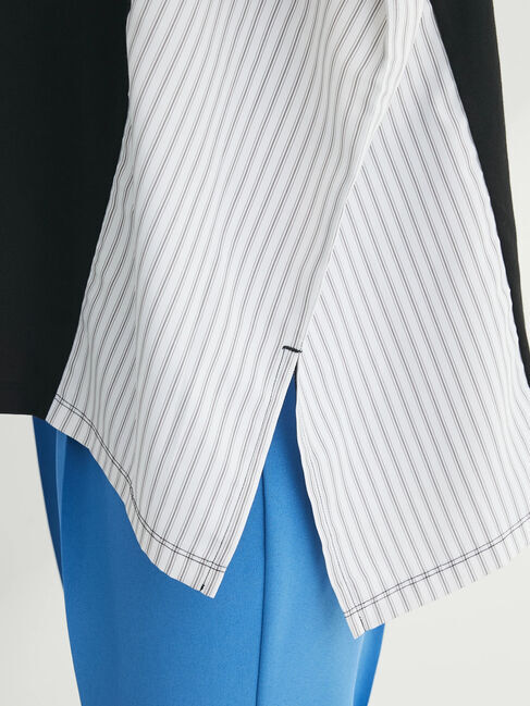 Green Parks「異素材脇切り替えドッキングプルオーバー」|Tシャツ・カットソー|