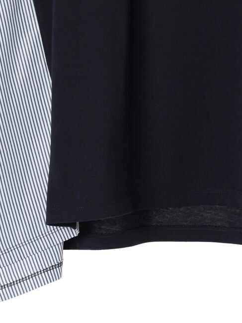 Green Parks「異素材脇切り替えドッキングプルオーバー」|Tシャツ・カットソー|