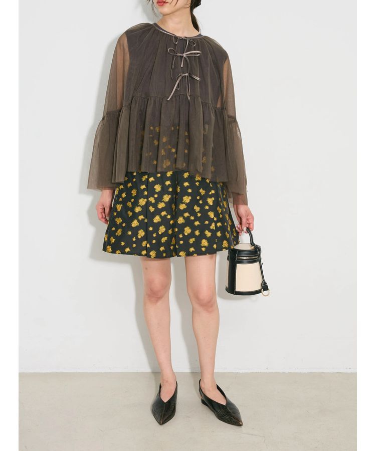 AnriettMusee「タック入りジャガードキュロットパンツ」|その他|