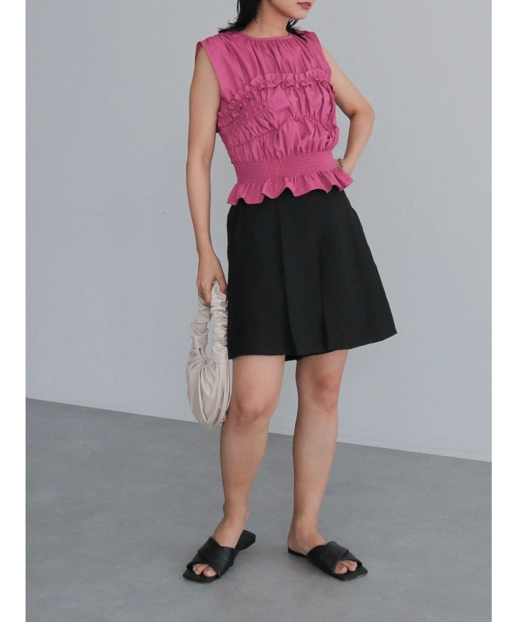 AnriettMusee「タック入りジャガードキュロットパンツ」|その他|