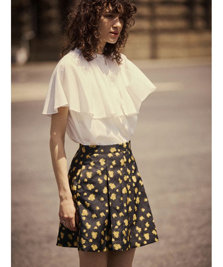 AnriettMusee「タック入りジャガードキュロットパンツ」|その他|