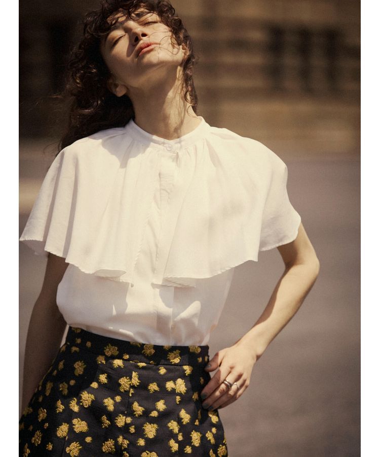 AnriettMusee「タック入りジャガードキュロットパンツ」|その他|