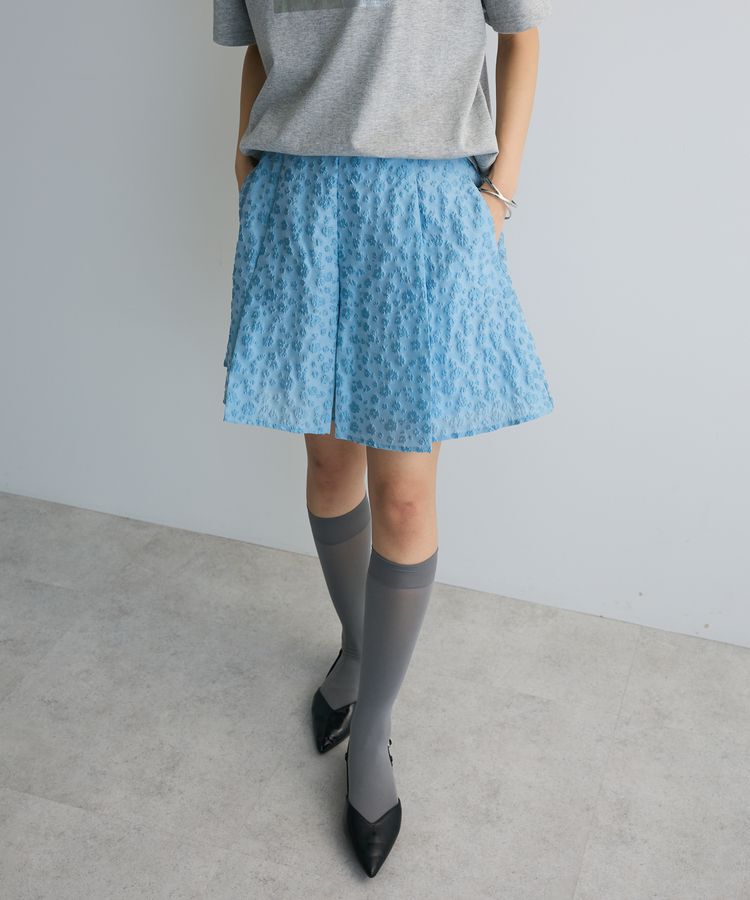 AnriettMusee「タック入りジャガードキュロットパンツ」|その他|Sax