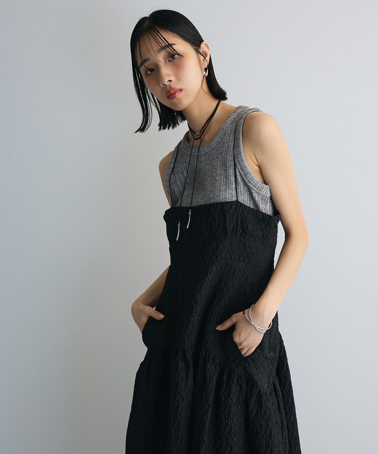 AnriettMusee「ジャガードキャミワンピース」|ワンピース|