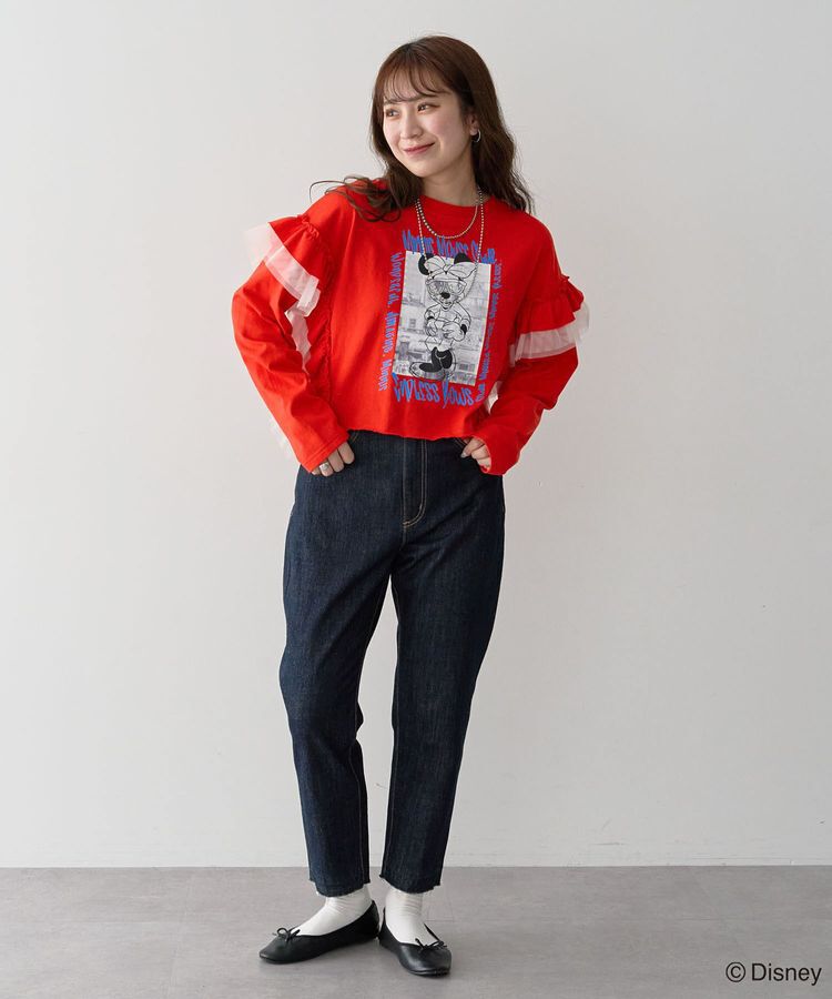 Green Parks「ミッキー＆フレンズ/袖フリルショート丈TEEⅡ」|Tシャツ・カットソー|