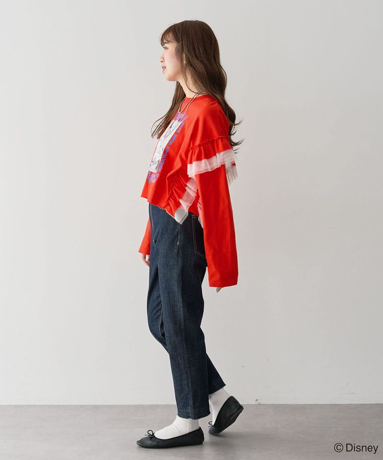 Green Parks「ミッキー＆フレンズ/袖フリルショート丈TEEⅡ」|Tシャツ・カットソー|