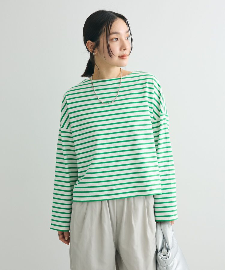 Green Parks「ボックスシルエットボーダープルオーバー」|Tシャツ・カットソー|Green