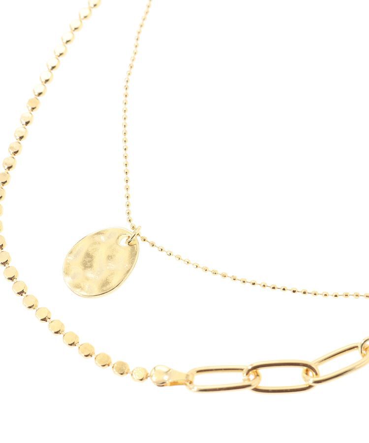 armonia「everywalk.2本セットクラフト調コインネックレス」|ネックレス|