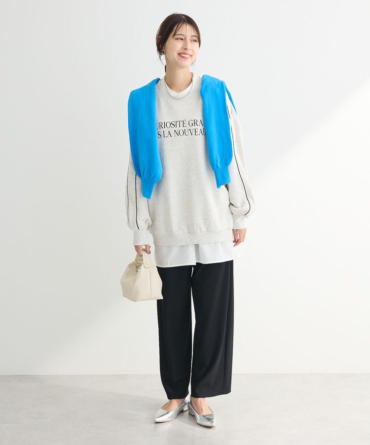 Green Parks「袖パイピングロゴチュニック」|スウェット・ジャージ|