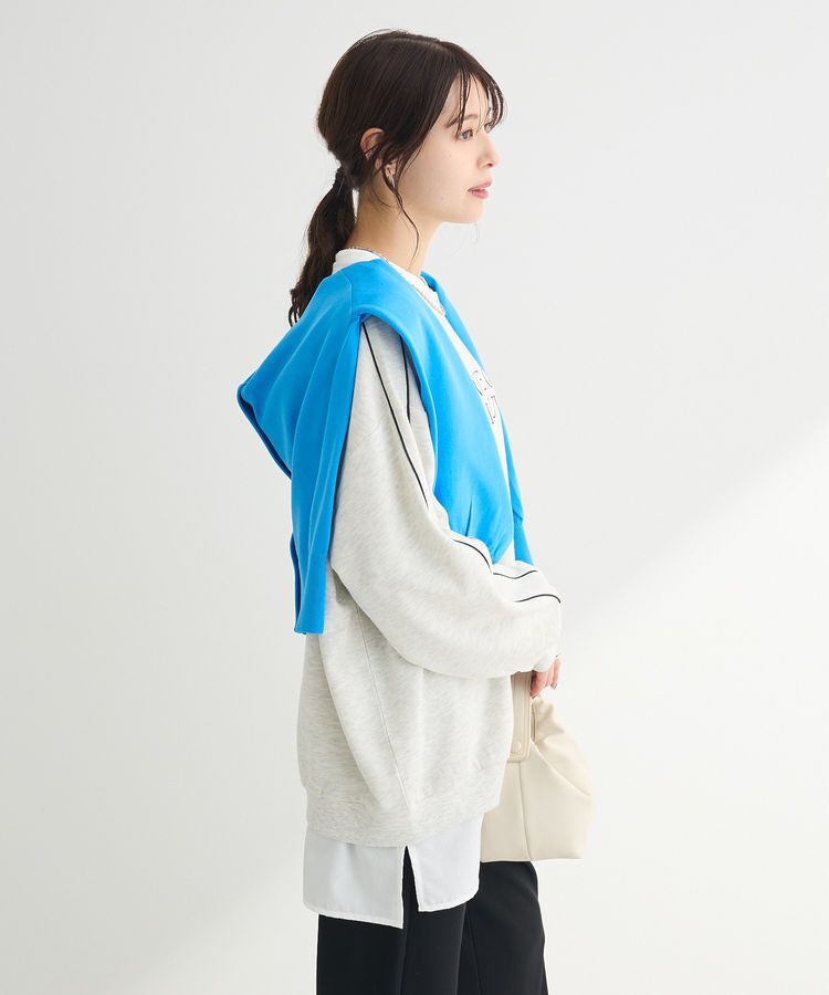 Green Parks「袖パイピングロゴチュニック」|スウェット・ジャージ|