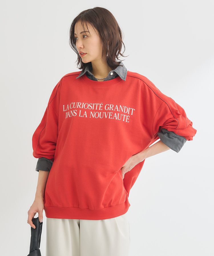 Green Parks「袖パイピングロゴチュニック」|スウェット・ジャージ|