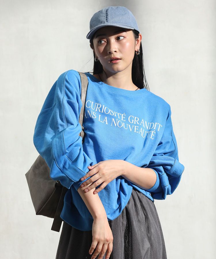 Green Parks「袖パイピングロゴチュニック」|スウェット・ジャージ|