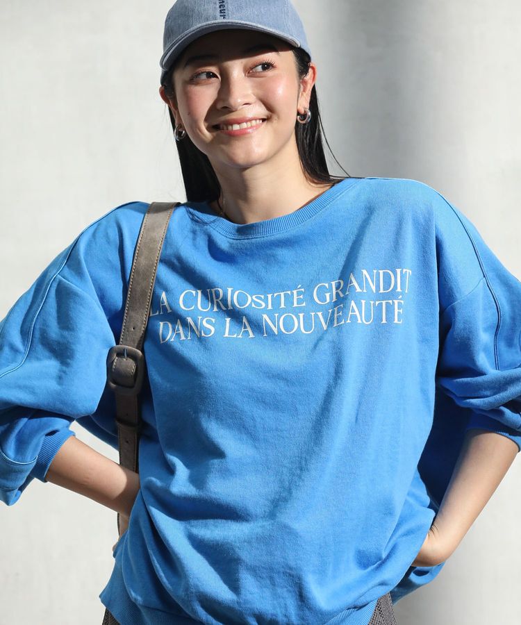 Green Parks「袖パイピングロゴチュニック」|スウェット・ジャージ|