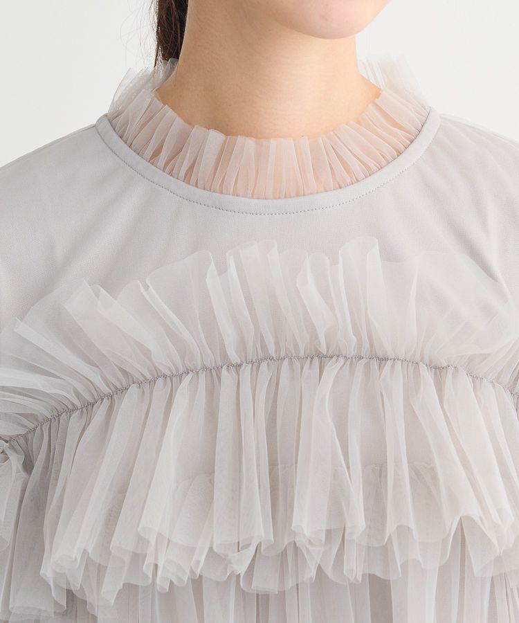 Green Parks「・ELENCARE DUE チュールドッキングブラウス」|シャツ・ブラウス|