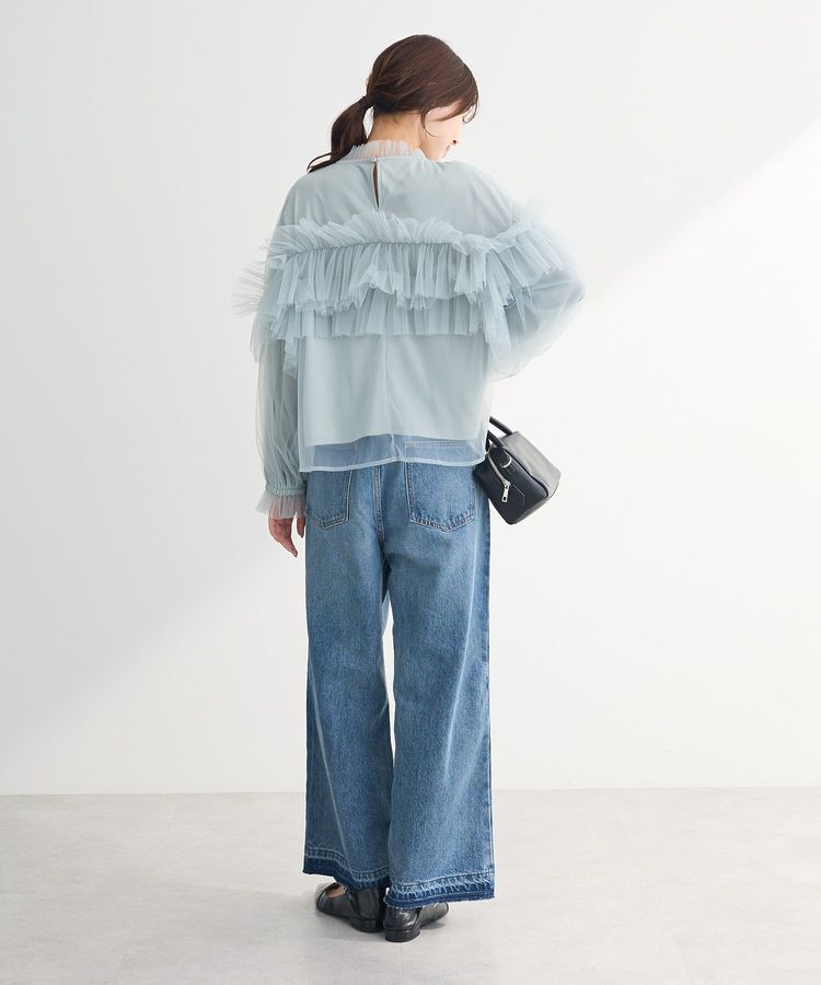 Green Parks「・ELENCARE DUE チュールドッキングブラウス」|シャツ・ブラウス|