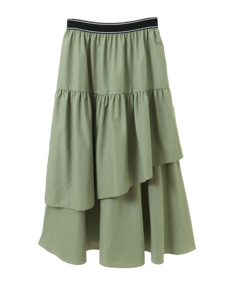 Green Parks「ウエストラインフリルティアードスカート」|スカート|