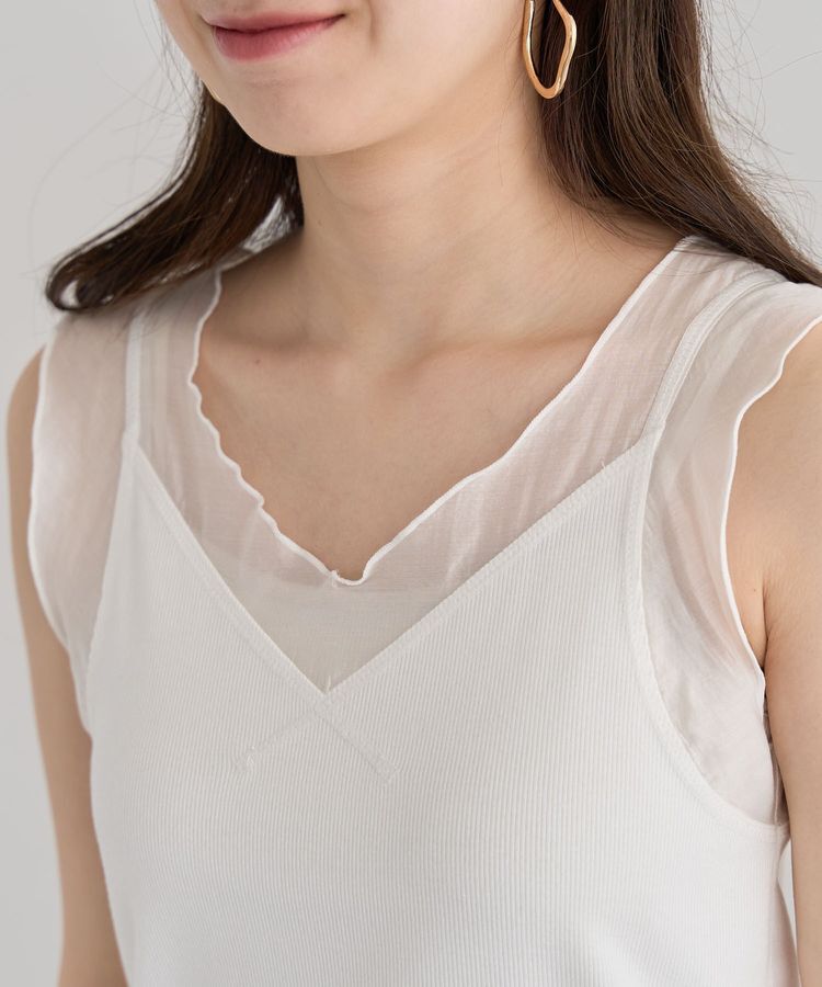 Green Parks「・SUGAR SPOON シアー切替タンクトップ」|インナー|