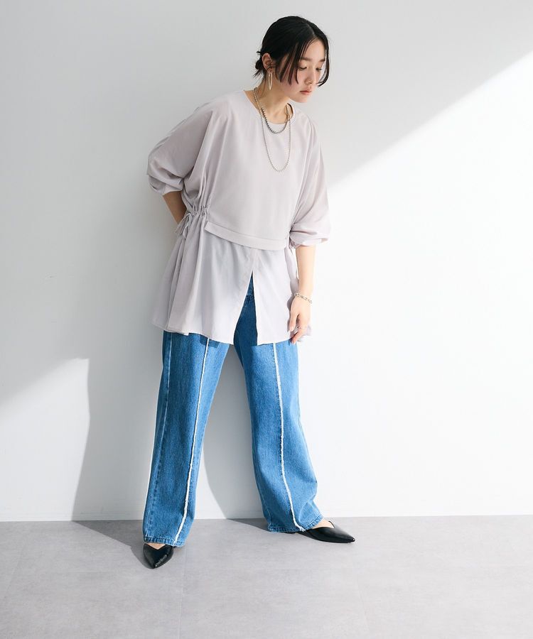 Green Parks「・DOUBLE FLAGS センターフリンジラインデニム」|デニム|