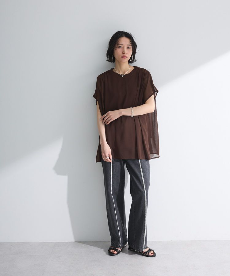 Green Parks「・DOUBLE FLAGS センターフリンジラインデニム」|デニム|