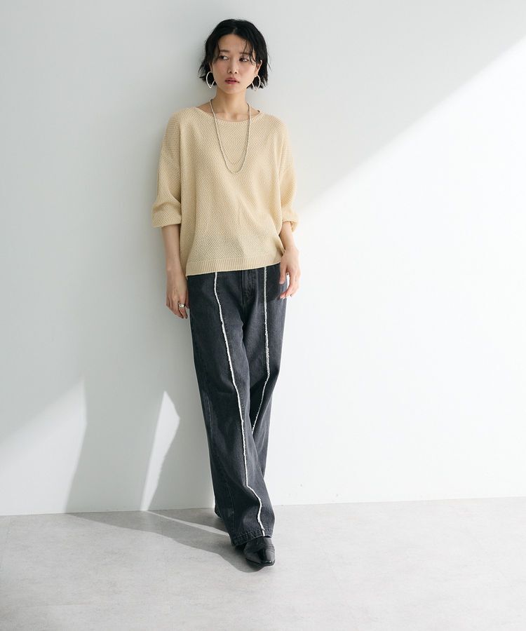 Green Parks「・DOUBLE FLAGS センターフリンジラインデニム」|デニム|