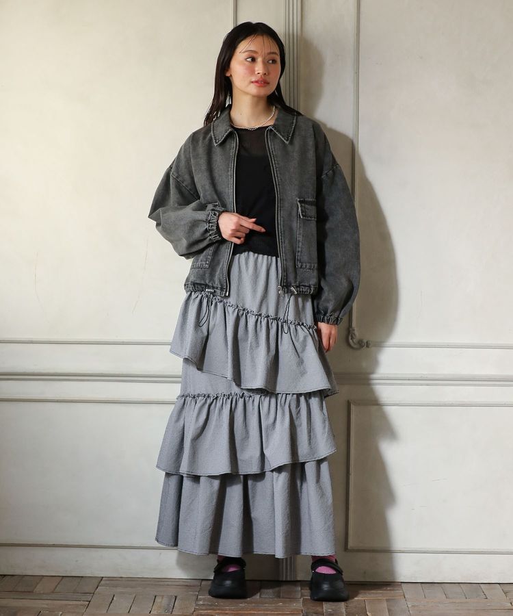 Green Parks「・ELENCARE DUE コード刺繍シアーロンT」|Tシャツ・カットソー|