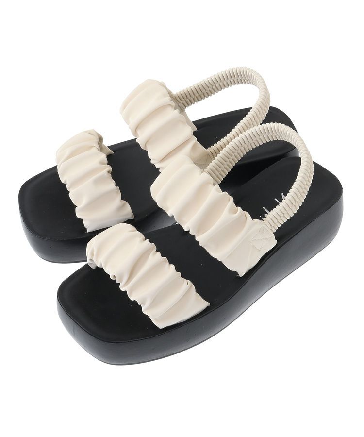 Green Parks「・richblue ギャザーアツゾコサンダル」|サンダル|