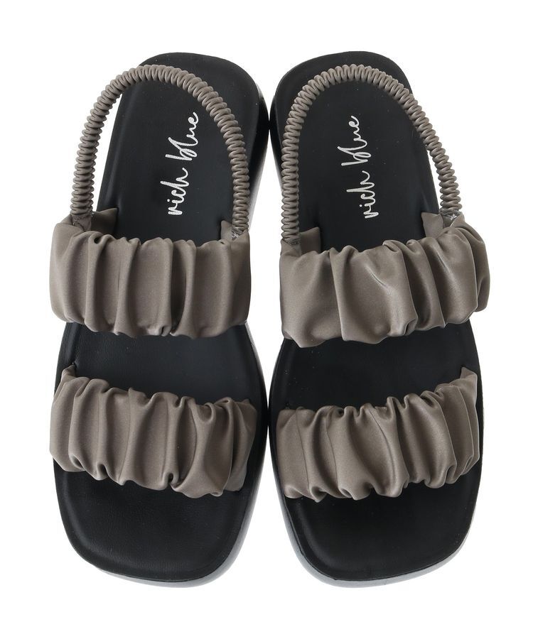 Green Parks「・richblue ギャザーアツゾコサンダル」|サンダル|