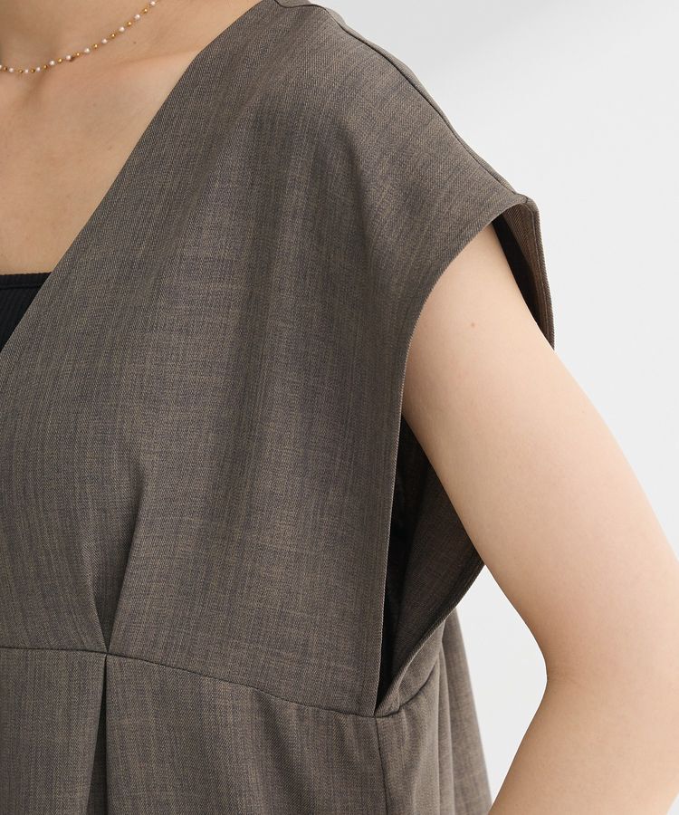 Green Parks「フレンチスリーブレースアップジャンスカ」|ジャンパースカート|