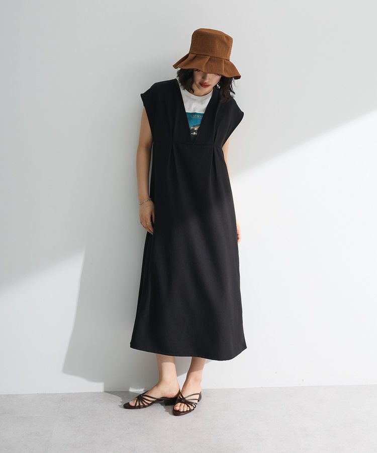 Green Parks「フレンチスリーブレースアップジャンスカ」|ジャンパースカート|