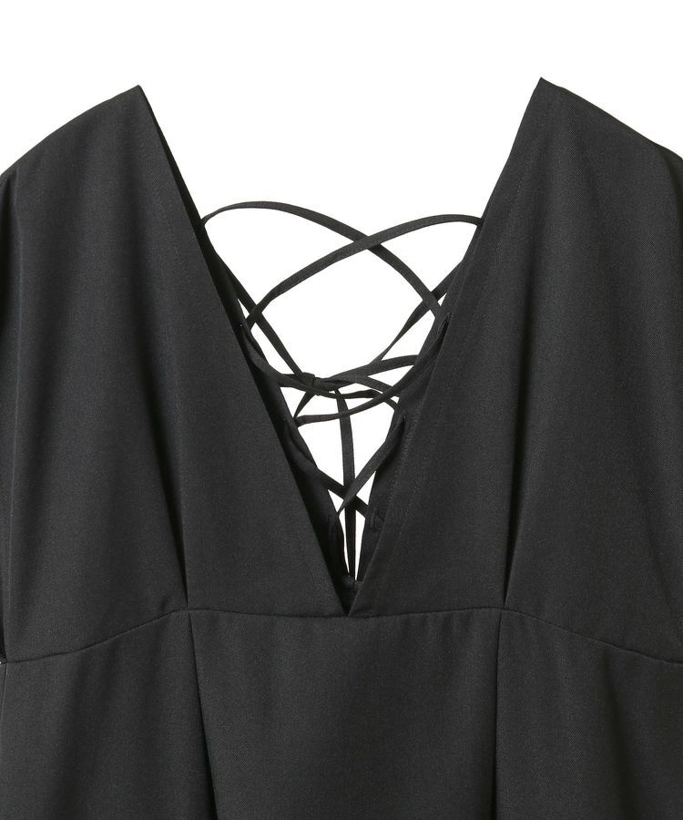 Green Parks「フレンチスリーブレースアップジャンスカ」|ジャンパースカート|