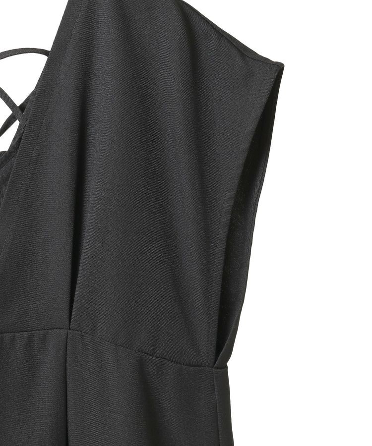 Green Parks「フレンチスリーブレースアップジャンスカ」|ジャンパースカート|