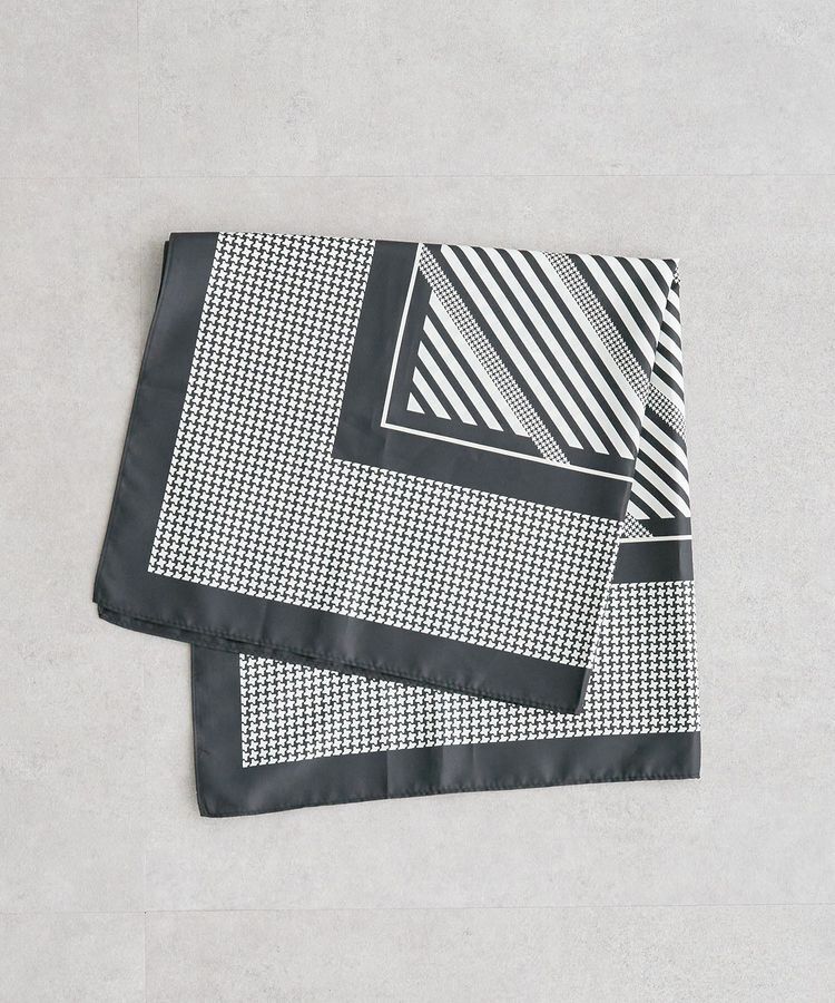 Green Parks「70cm 幾何学柄スカーフ」|その他|Black