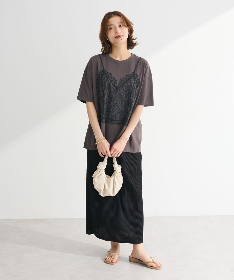 Green Parks「楽ちん涼やかドライタッチイージースカート」|タイト|