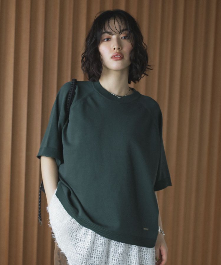 Green Parks「トレーナー風ニットプルオーバー」|ニット・セーター|