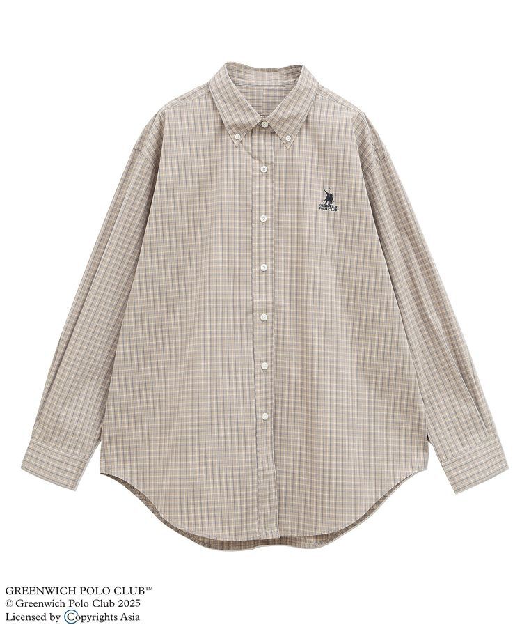 Green Parks「GREENWICH POLO CLUB(TM) BIGシャツ」|シャツ・ブラウス|Light beige