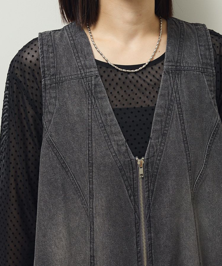 Green Parks「・SUGAR SPOON W-ZIPデニムミニワンピ」|ワンピース|