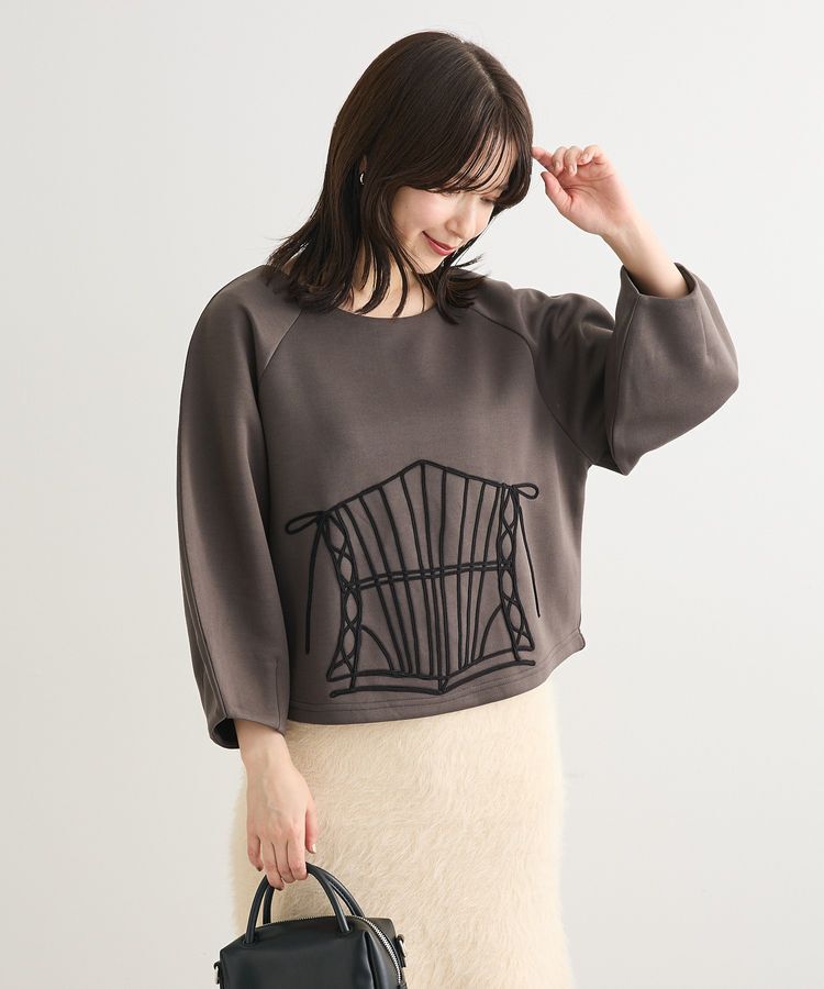 Green Parks「■ESCAR コルセットコード刺繍プルオーバー」|Tシャツ・カットソー|
