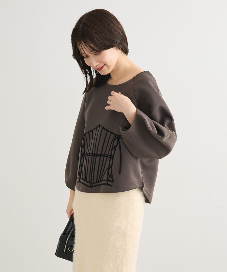 Green Parks「■ESCAR コルセットコード刺繍プルオーバー」|Tシャツ・カットソー|