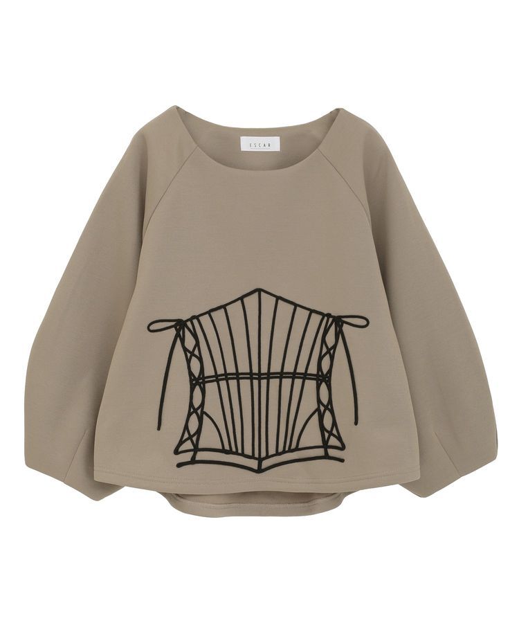 Green Parks「■ESCAR コルセットコード刺繍プルオーバー」|Tシャツ・カットソー|