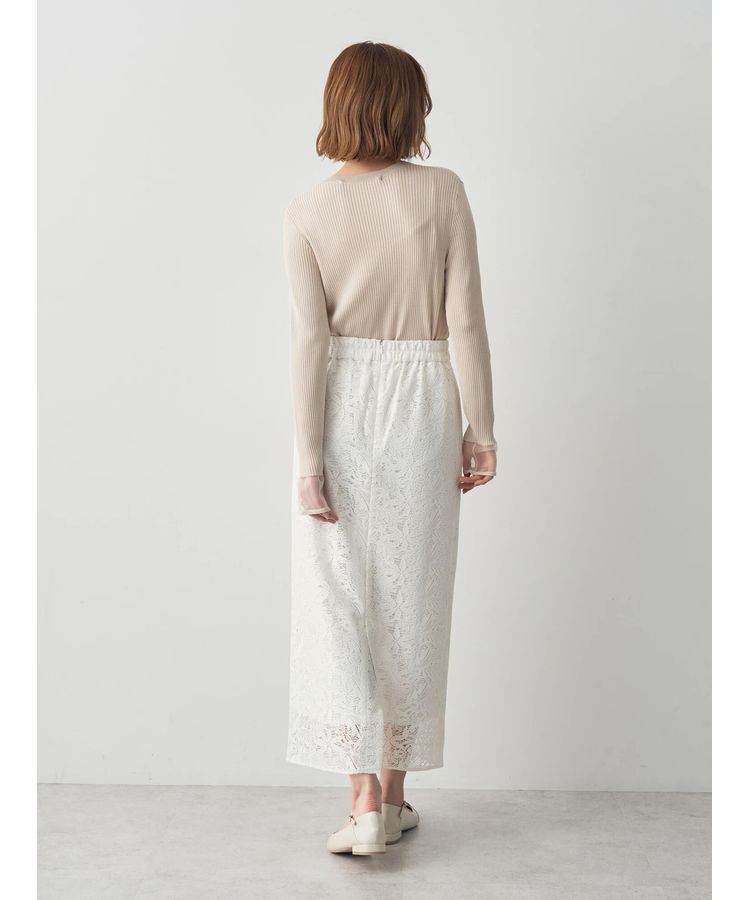 YECCA VECCA「袖口シアーリブニット」|ニット・セーター|