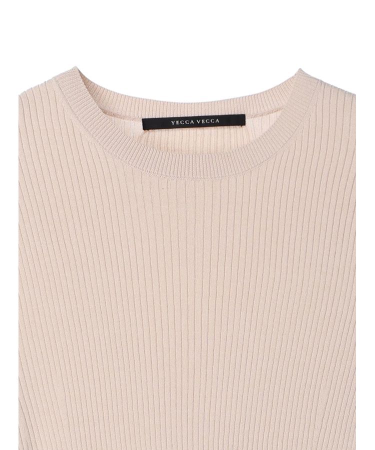 YECCA VECCA「袖口シアーリブニット」|ニット・セーター|
