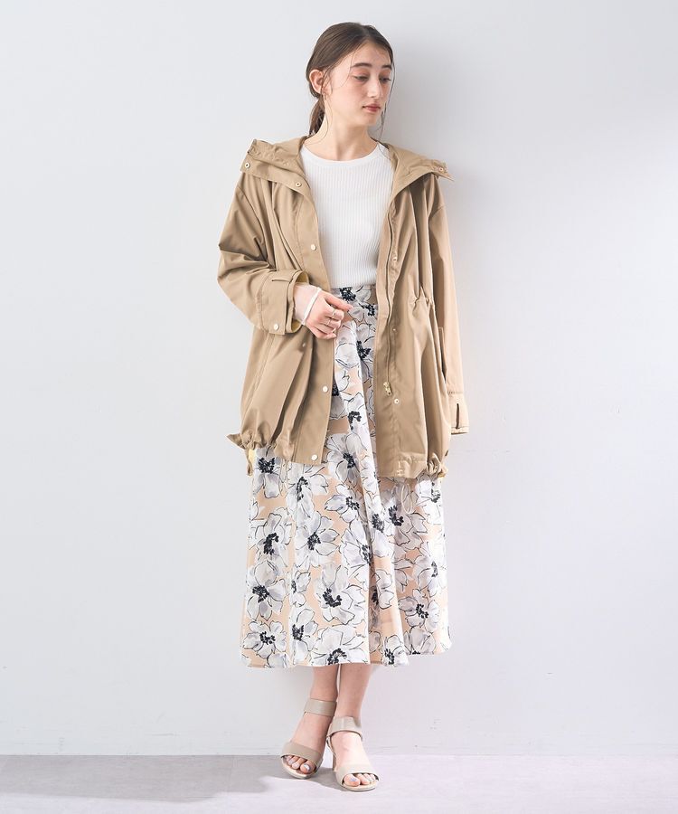 YECCA VECCA「大花柄フレアスカート」|フレア|