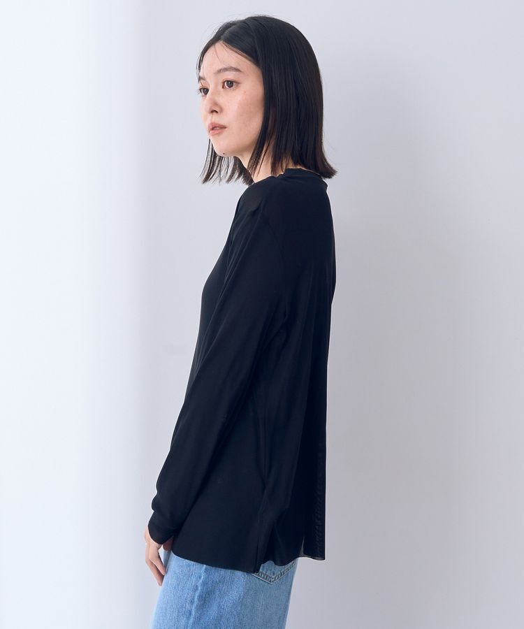 YECCA VECCA「クルーネックレイヤードシアートップス」|Tシャツ・カットソー|