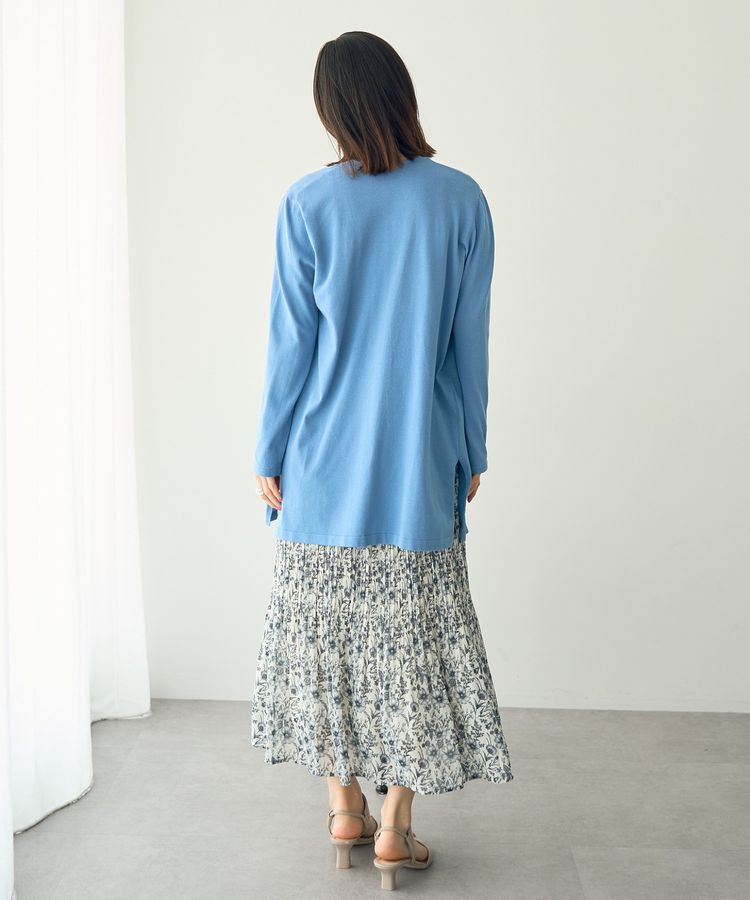 YECCA VECCA「【接触冷感】スリットミドル丈カーディガン」|カーディガン|