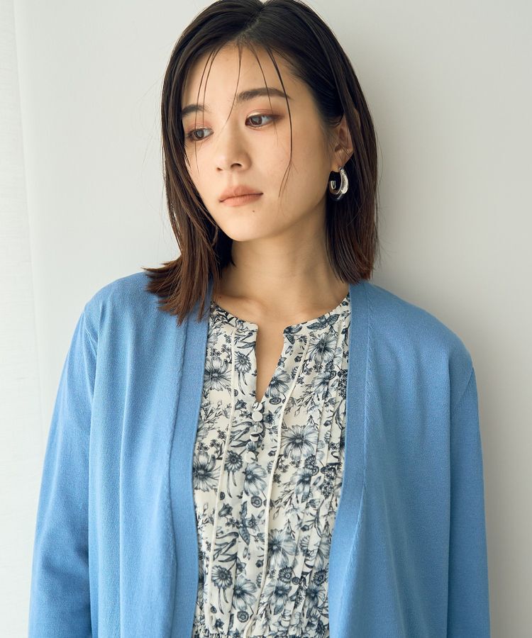 YECCA VECCA「【接触冷感】スリットミドル丈カーディガン」|カーディガン|