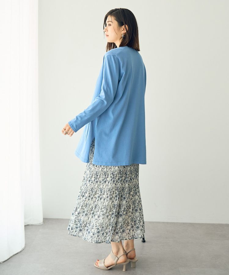 YECCA VECCA「【接触冷感】スリットミドル丈カーディガン」|カーディガン|