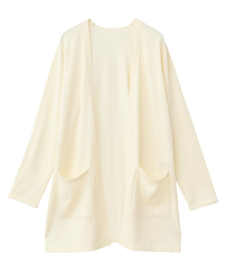 YECCA VECCA「【接触冷感】スリットミドル丈カーディガン」|カーディガン|