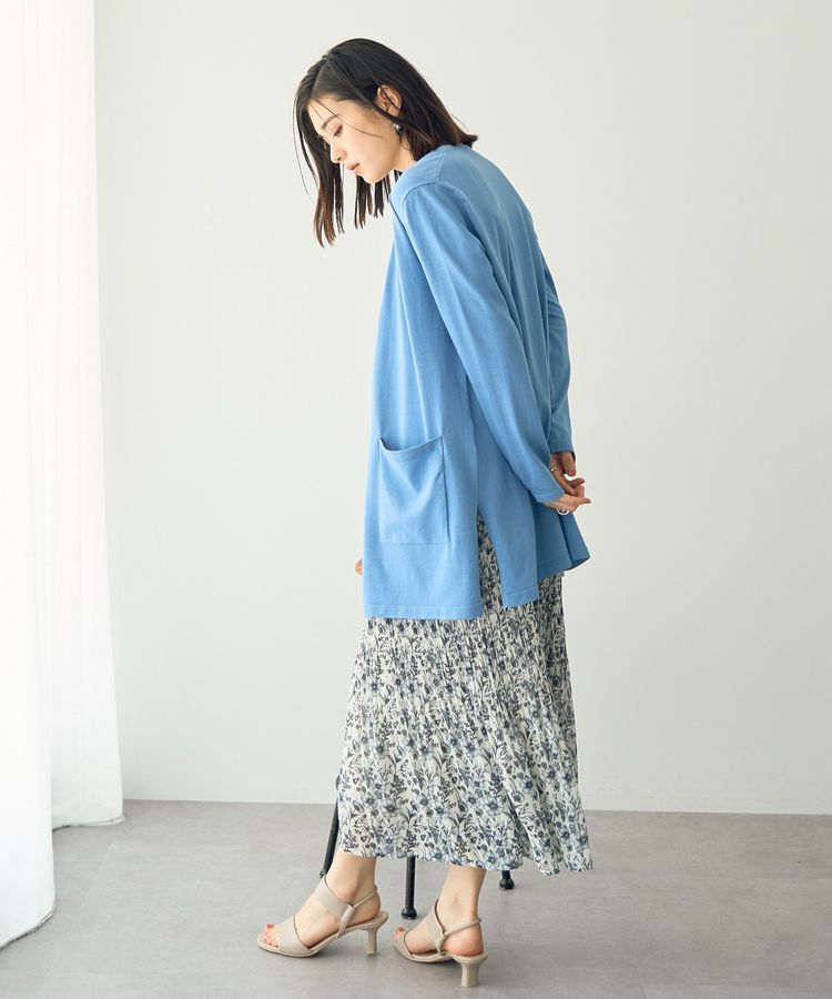 YECCA VECCA「【接触冷感】スリットミドル丈カーディガン」|カーディガン|